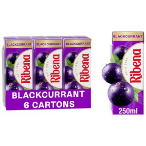 Ribena Blackcurrant Juice Drink Cartons - Multipack 6x250ml; Real Fruit; Rich In Ribena Blackcurrant Juice Drink Cartons - Multipack 6x250ml; Real Fruit; Rich In