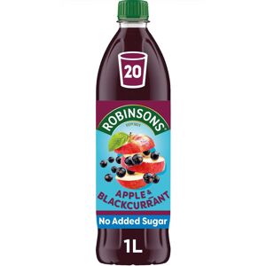 Robinsons Apple and Blackcurrant Squash No Added Sugar, 1L Robinsons Apple and Blackcurrant Squash No Added Sugar, 1L