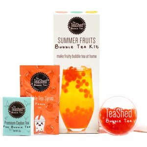 The *TeaShed Summer Fruit Bubble Tea Kit Fruit Boba Tea Set Includes Peach Syrup, Strawberr The *TeaShed Summer Fruit Bubble Tea Kit Fruit Boba Tea Set Includes Peach Syrup, Strawberr
