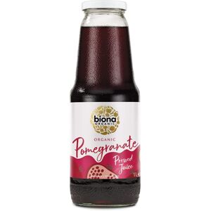 Biona Organic Pomegranate Juice 1L, Pack of 6 - Pure, Pressed Fruit Juice - Fres Biona Organic Pomegranate Juice 1L, Pack of 6 - Pure, Pressed Fruit Juice - Fres