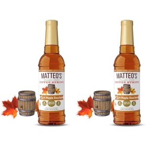 Matteo's Sugar Free Coffee Flavoring Syrup, Maple Bourbon, Delicious Coffee Syru Matteo's Sugar Free Coffee Flavoring Syrup, Maple Bourbon, Delicious Coffee Syru