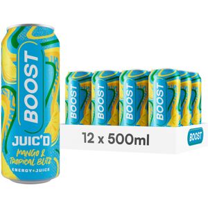 Boost Juic'd Energy Drink Mango & Tropical Juice Blitz 12 Multipack Carbonated Boost Juic'd Energy Drink Mango & Tropical Juice Blitz 12 Multipack Carbonated