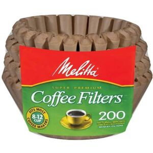 Melitta 62957 8 To 12 Cup Natural Brown Basket Coffee Filters 200 Count (Pack of Melitta 62957 8 To 12 Cup Natural Brown Basket Coffee Filters 200 Count (Pack of