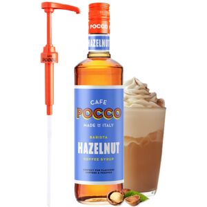 Cafe Pocco Premium Hazelnut Coffee Syrup with Pump - Gluten Free and Vegan Syrup Cafe Pocco Premium Hazelnut Coffee Syrup with Pump - Gluten Free and Vegan Syrup