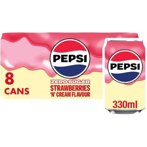 Pepsi Treats Strawberries Cream 8 x 330ml Pepsi Treats Strawberries Cream 8 x 330ml