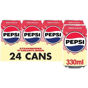 Pepsi Strawberry Cream 330ml Can Pack of 24 Pepsi Strawberry Cream 330ml Can Pack of 24