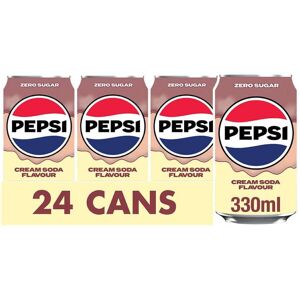Pepsi Cream Soda 330ml Can Pack of 24 Pepsi Cream Soda 330ml Can Pack of 24
