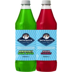 Snow Shock SnowShock Slush Syrup 1L Sour Apple Sour Cherry 2x Pack Slushy Concentrat Snow Shock SnowShock Slush Syrup 1L Sour Apple Sour Cherry 2x Pack Slushy Concentrat