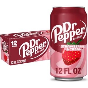 Dr Pepper Strawberries and Cream Soda 12 fl oz cans 12 Pack Dr Pepper Strawberries and Cream Soda 12 fl oz cans 12 Pack