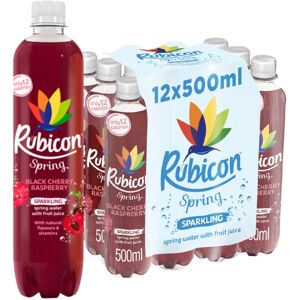Rubicon Spring 12 Pack Black Cherry Raspberry, Sparkling Spring Water with Real Rubicon Spring 12 Pack Black Cherry Raspberry, Sparkling Spring Water with Real