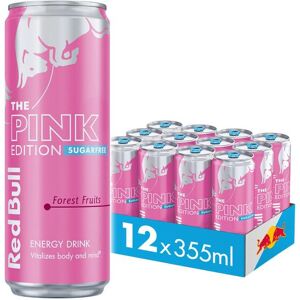 Red Bull Energy Drink Sugar Free Pink Edition Forest Fruits, 355 ml x12 Red Bull Energy Drink Sugar Free Pink Edition Forest Fruits, 355 ml x12