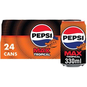 Pepsi Max Tropical, 330ml Cans (Pack of 24) Pepsi Max Tropical, 330ml Cans (Pack of 24)
