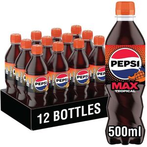 Pepsi Max Tropical, 500ml Bottle (Pack of 12) Pepsi Max Tropical, 500ml Bottle (Pack of 12)