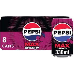 Pepsi Max Cherry Maximum Cherry Cans, 8 x 330ml Pepsi Max Cherry Maximum Cherry Cans, 8 x 330ml