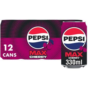 Pepsi Max Cherry - No Sugar - 12 x 330ml cans Pepsi Max Cherry - No Sugar - 12 x 330ml cans