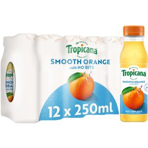 Tropicana Orange Juice No Bits - 250ml (Pack of 12) - Vitamin C Tropicana Orange Juice No Bits - 250ml (Pack of 12) - Vitamin C