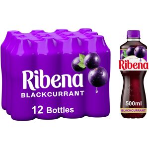 Ribena Blackcurrant Juice Drink 500ml - Multipack of 12 Real Fruit Ribena Blackcurrant Juice Drink 500ml - Multipack of 12 Real Fruit