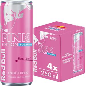 Red Bull Energy Drink Sugar Free Pink Edition Forest Fruits 250ml x4 Red Bull Energy Drink Sugar Free Pink Edition Forest Fruits 250ml x4