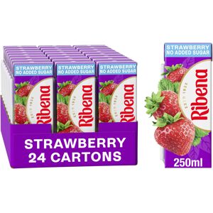 Ribena Strawberry Juice Drink Cartons - Multipack 24x250ml; No Added Sugar Real Ribena Strawberry Juice Drink Cartons - Multipack 24x250ml; No Added Sugar Real