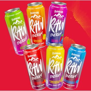 Rubicon RAW Zero Added Sugar 12 Pack Cherry & Raspberry 500ml Energy Drink, Made Rubicon RAW Zero Added Sugar 12 Pack Cherry & Raspberry 500ml Energy Drink, Made