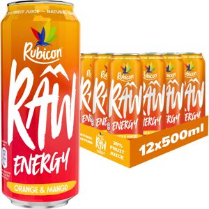 Rubicon RAW 12 Pack Orange & Mango 500ml Energy Drink, 20% Real Fruit Rubicon RAW 12 Pack Orange & Mango 500ml Energy Drink, 20% Real Fruit