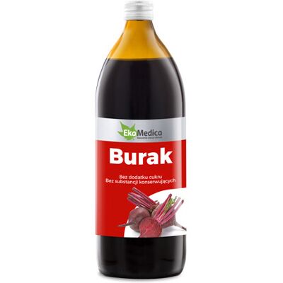 EKAMEDICA Beetroot Juice - Natural, 1000ml EKAMEDICA Beetroot Juice - Natural, 1000ml