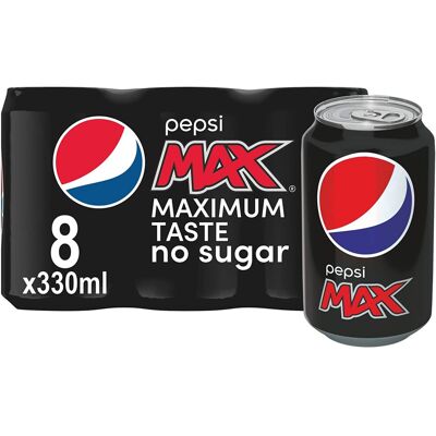 Pepsi Max, 8 x 330ml Pepsi Max, 8 x 330ml