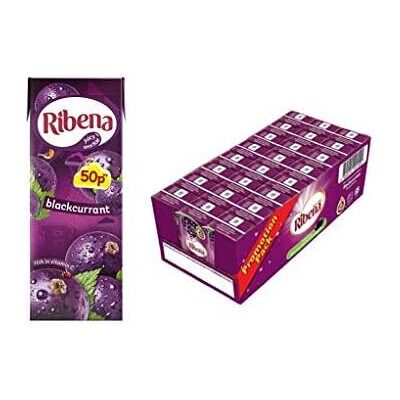 Ribena Blackcurrant Flavour Cartons Furit Juice 250ml Pack Of 24 Cartons Ribena Blackcurrant Flavour Cartons Furit Juice 250ml Pack Of 24 Cartons