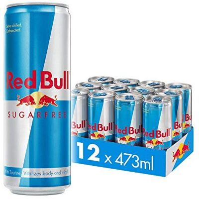 Red Bull Sugarfree Energy Drink 473 ml, Pack of 12 Red Bull Sugarfree Energy Drink 473 ml, Pack of 12