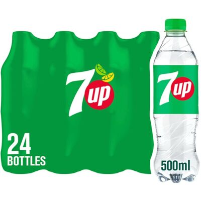 7UP Regular Lemon & Lime Bottle 500ml (Pack of 24) 7UP Regular Lemon & Lime Bottle 500ml (Pack of 24)