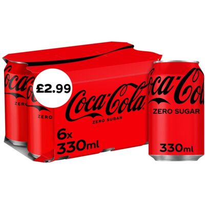 Coca Cola Coca-Cola Zero Sugar 330ml (Pack of 24) Coca Cola Coca-Cola Zero Sugar 330ml (Pack of 24)