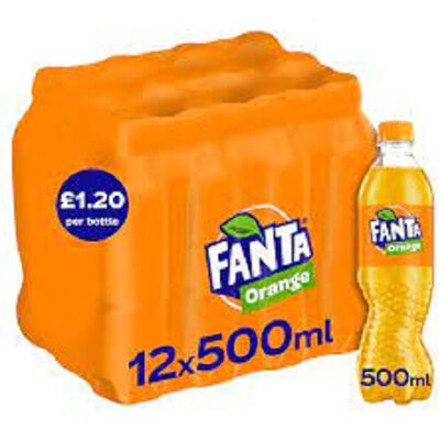 Fanta Orange Bottled Fizzy Drink 12 x 500ml Best Before 30th April 2023 Fanta Orange Bottled Fizzy Drink 12 x 500ml Best Before 30th April 2023