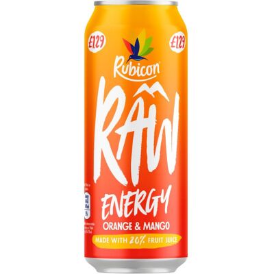 Rubicon Raw Energy Orange & Mango 500ml (Pack of 12) Rubicon Raw Energy Orange & Mango 500ml (Pack of 12)