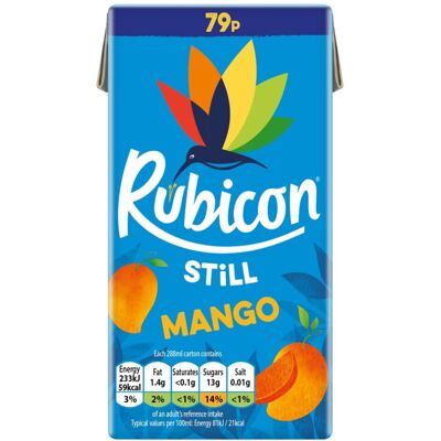 Rubicon Still Mango Juice Drink 288ml (Pack of 27) Rubicon Still Mango Juice Drink 288ml (Pack of 27)