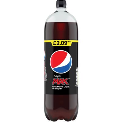 Pepsi Max No Sugar Cola 2L (Pack of 6) Pepsi Max No Sugar Cola 2L (Pack of 6)