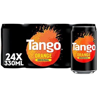 Tango Orange Soft Drink 330 ml - Pack of 24 (203353) - No artificial colours or Tango Orange Soft Drink 330 ml - Pack of 24 (203353) - No artificial colours or