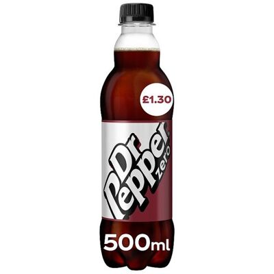 Dr Pepper Zero 500ml PM 1.30 (Case of 12, 12 x 500ml) Dr Pepper Zero 500ml PM 1.30 (Case of 12, 12 x 500ml)