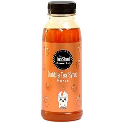 The *TeaShed THE TEASHED Peach Bubble Tea Fruit Syrup 330ml 11 Servings Use with Popping The *TeaShed THE TEASHED Peach Bubble Tea Fruit Syrup 330ml 11 Servings Use with Popping