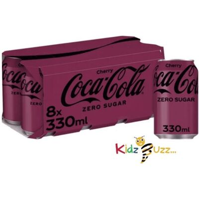 Coca Cola Coca-Cola Zero Sugar Cherry Cans 8x330ML Coca Cola Coca-Cola Zero Sugar Cherry Cans 8x330ML