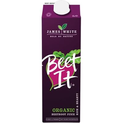 Beet It Organic Beetroot Juice - 8 x 1L (Picked & Pressed) 90% beetroot + 10% ap Beet It Organic Beetroot Juice - 8 x 1L (Picked & Pressed) 90% beetroot + 10% ap