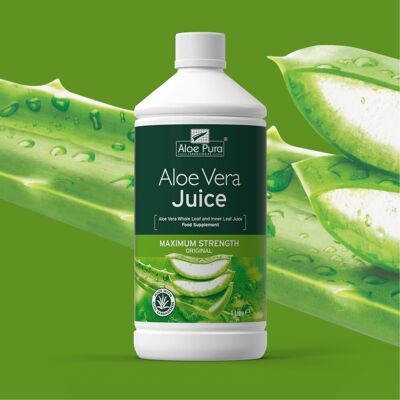 2 X Aloe Pura Bio-Active Aloe Vera Juice Max Maximum strength 1 Litre 2 X Aloe Pura Bio-Active Aloe Vera Juice Max Maximum strength 1 Litre