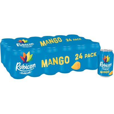 Rubicon Mango Sparkling Drink - Fizzy Drink with Real Fruit Juice Rubicon Mango Sparkling Drink - Fizzy Drink with Real Fruit Juice