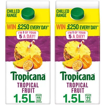 Tropicana Tropical Fruit Juice, 2 x 1.5L Tropicana Tropical Fruit Juice, 2 x 1.5L