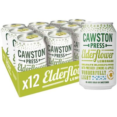 Cawston Press Sparkling Elderflower Lemonade Blended with Sparkling Water and Pr Cawston Press Sparkling Elderflower Lemonade Blended with Sparkling Water and Pr