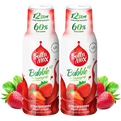 2 Pack - FruttaMax Strawberry Syrup Less Sugar 60% Real Fruit Concentrate 2 Pack - FruttaMax Strawberry Syrup Less Sugar 60% Real Fruit Concentrate