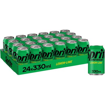 Sprite No Sugar 24 x 330ml Cans Sprite No Sugar 24 x 330ml Cans