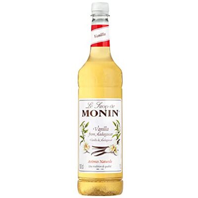 MONIN Premium Vanilla Syrup 1L for Coffee and Cocktails. Vegan-Friendly, Allerge MONIN Premium Vanilla Syrup 1L for Coffee and Cocktails. Vegan-Friendly, Allerge