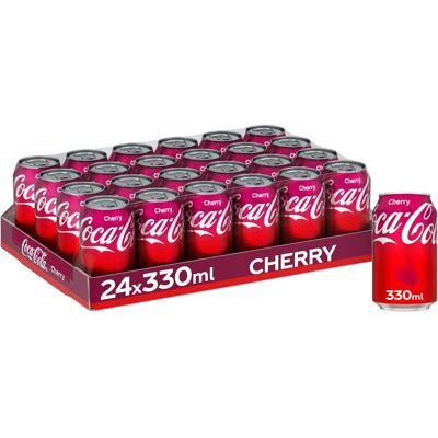 KidzBuzz Coca Cola Can Cherry 330ml (Pack of 24) DeliciousTasty KidzBuzz Coca Cola Can Cherry 330ml (Pack of 24) DeliciousTasty