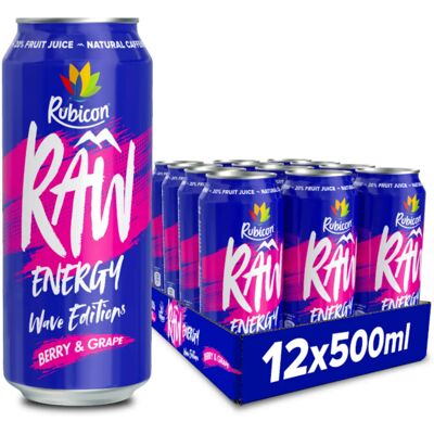 Rubicon RAW - Berry & Grape Wave, Energy Drink, 12 Pack Rubicon RAW - Berry & Grape Wave, Energy Drink, 12 Pack