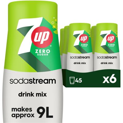 SodaStream 7UP Free Syrup, 6 x 440ml, Sugar Free SodaStream 7UP Free Syrup, 6 x 440ml, Sugar Free